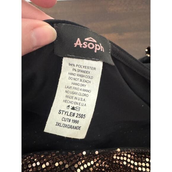 ASOPH Gold Sequin Dramatic Top with Long Sleeves Size 3X - Picture 9 of 13